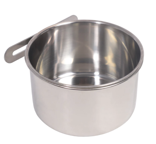 ชามสแตนเลสแบบแขวนกรง Steel Pet Basin