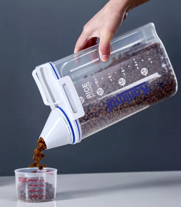 Kanimal Pet Food Container ถังเก็บอาหารเม็ดพร้อมถ้วยตวง - Image 2