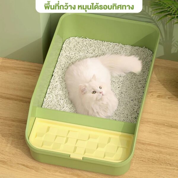 กระบะทรายแมว พร้อมที่ตักทราย