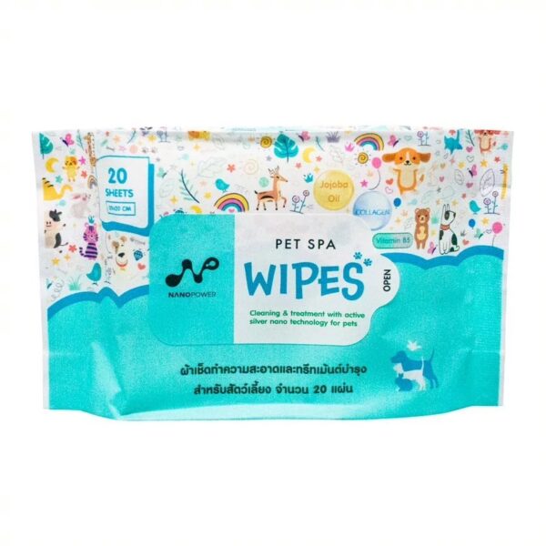 Nano Power Pet Spa Wipes ผ้าเปียกเช็ดทำความสะอาด - Image 2